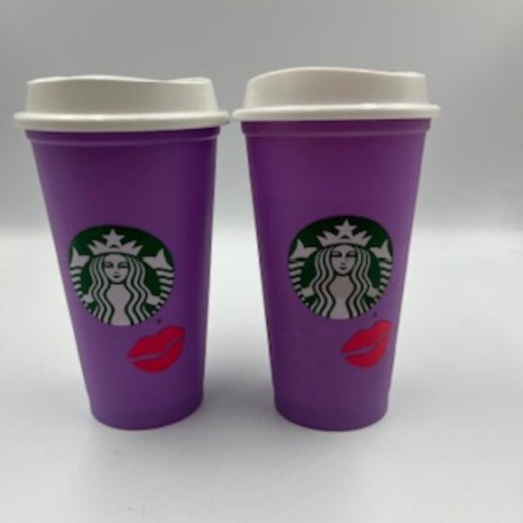New Starbucks 2021 Valentine’s Day Color Changing Reusable Hot 16 Oz BPA Free - Picture 1 of 4